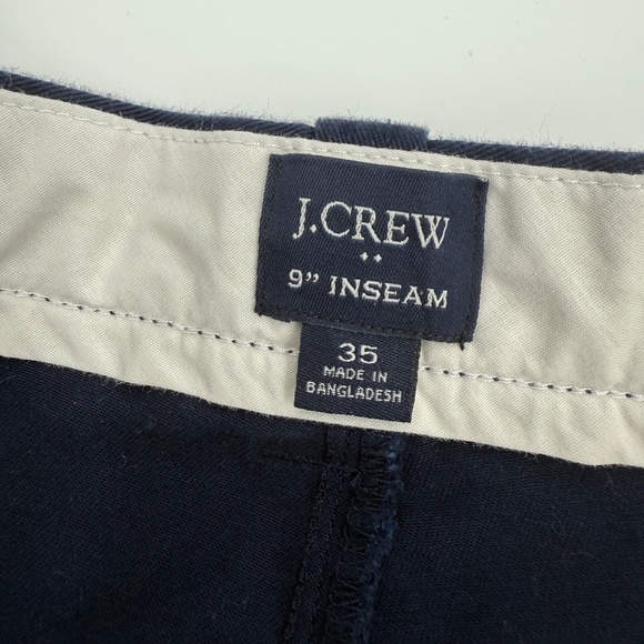 J Crew Shorts Men 35 Blue Chino Walking 9" Inseam Casual Stretch Flat Front - Picture 5 of 10